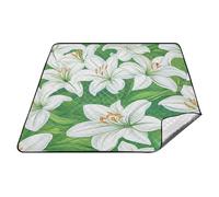 Lily Happy Easter Impermeabile Campeggio Picnic Coperta Grande Picnic Spiaggia Picnic Coperta per Famiglia Primavera Regali cobija para la playa