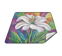 Lily Happy Easter Impermeabile Outdoor picnic mat Grande Parco Pieghevole Picnic Coperta per 4 A 6 Adulti Regali di Primavera cobija para la playa
