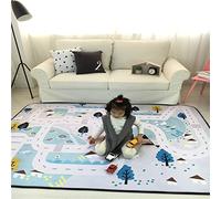 Lily & Her Friends-Kids Fun Play Mat Family Game Toy tappeti per bambini, baby Soft Crawling Safe Floor Pad, antiscivolo, resistente e lavabile, sia come una con dadi di peluche e due giocattolo treni