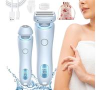 Lily Luxe Barebabe 2.0, Belarae Brazilian Shaver, Women'S Double Head Shaver, Electric Portable Trimmer for Smooth Skin (blue)