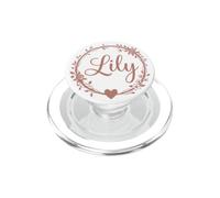 Lily nome arte monogramma Corona floreale Boho Estetica PopSockets PopGrip per MagSafe