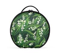 Lily of the Valley Beauty Beauty Summer Flowers Trousse verticale autoportante portatile da viaggio con divisori regolabili 28 cm