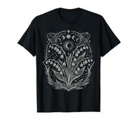 Lily of The Valley Celeste Wildflower Witchy Moon Phase Maglietta