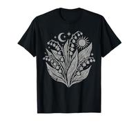 Lily of The Valley Celeste Wildflower Witchy Moon Sun Maglietta
