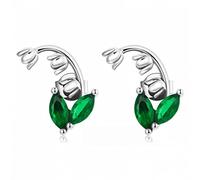 Lily of The Valley Earringinlaid con Borchie in Pietra Verde per Donne Gioielli