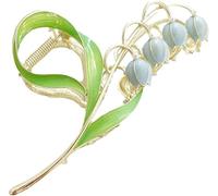 Lily of the Valley, fermagli per capelli a forma di orchidea, forcine per capelli in metallo con fiore di giglio, accessori per lo styling dei capelli per fermagli e fermagli per capelli spessi e