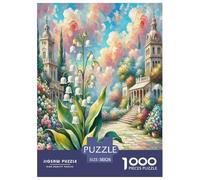 Lily of The Valley Jigsaw Puzzle Impossible 1000Pcs Decorazione Per La Casa. Giochi Rilassamento E Intelligence Per Adulti E Ragazzi Da 14 Anni 38x26cm/1000pcs