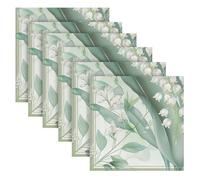 Lily Of Valley Bellflower Fresh Kitchen Dinner Table Dining Christmas Cloth Tovaglioli set di 6 50,8 x 50,8 cm servilletas de tela para bautizo