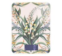Lily of Valley - Bilancia da cucina in stile boho, impermeabile, 5 kg/5 g, peso digitale con 4 unità per arrostire spezie (batterie non incluse)