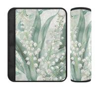 Lily of Valley Flower Fresh 2 pz accessori auto cinture di sicurezza copre il collo e le spalle per la maggior parte delle auto accessori para carro