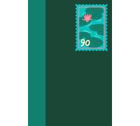 Lily Pad Lotus Mail Stamp Paper Back Notebook: Pretty and Unique Notebook with a Vintage Feel for Nature Lovers