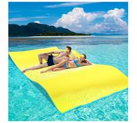 Lily Pad, tappetino galleggiante per lago, in schiuma XPE a 3 strati resistente agli strappi, un ottimo compagno per gite in barca e divertimento in piscina, giallo, 200 x 160 x 3,3 cm