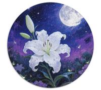Lily Puzzle rotondi da 1000 pezzi per bambini e adulti, giochi educativi colorati per impossibili per giochi di sfida unici, 1000 pezzi (67,5 x 67,5 cm)