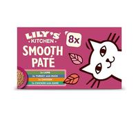 Lily’s Kitchen Cibo Umido per Gatti - Paté Vellutato Multiconfezione, 32 Vaschette, Preparato con Ingredienti Naturali, Ricette Senza Cereali, Adatto per Gatti Sterilizzati