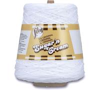Lily Sugar 'N Cream CONE Filato Per Maglieria Aran 400G - 2001 Bianco