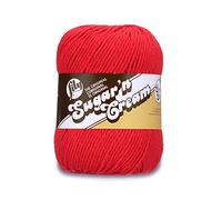 LILY Sugar 'N Cream Super Size Yarn, Red, Big Ball