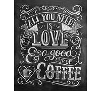 Lily & Val "Coffee, Stampa su Tela, Multicolore, 40 x 50 cm