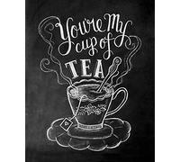 Lily & Val Tea - Stampa su tela, 40 x 50 cm, in poliestere, multicolore, 40 x 50 x 3,2 cm