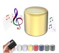 Lilyrhyme Sound Machine, Portable Bluetooth Speaker in Macaroon Color, Travel White Noise Mini Sound Machine, Portable Sound Machine for Sleeping, for Office Home Travel (Gold)