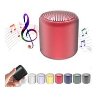 Lilyrhyme Sound Machine, Portable Bluetooth Speaker in Macaroon Color, Travel White Noise Mini Sound Machine, Portable Sound Machine for Sleeping, for Office Home Travel (Red)