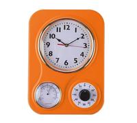 Lily's Home Orologio da cucina retrò con temperatura e timer (arancione)