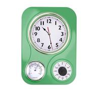 Lily's Home Orologio da cucina retrò con temperatura e timer (Retro Green)