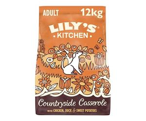 Lily's Kitchen Con ingredienti naturali Cibo secco per cani adulti Ricetta senza cereali con pollo e anatra Sacco da 12kg