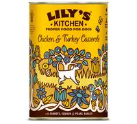 Lily's Kitchen Dinner 6 x 400 g umido cane - Pollo & Tacchino con Carote, Zucca & Orzo perlato