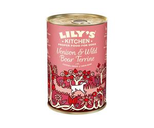 Lily's Kitchen Umido 400 gr Terrina di Cervo e Cinghiale Selvatico - confezione da 6 pezzi - Cibo umido per cani - 1° ORDINE? scegli lo sconto BZR5 / BZR20 + 200 punti fedeltà
