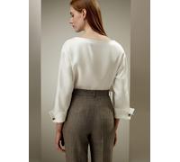 Lilysilk Camicia da donna 'Seidentwill Bluse mit U-Boot-Ausschnitt' bianco Donna - Abbigliamento - Taglie comode - Camicie e tuniche - Camicie Lilysilk L