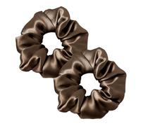LILYSILK Fascia per capelli da donna, 100% seta di gelso, per tutti i tipi di capelli e condizioni, per la prevenzione di doppie punte, fratture e perdita di capelli, cioccolato, 2 pezzi