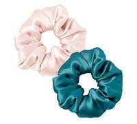 LILYSILK Fascia per capelli da donna, 100% seta di gelso, per tutti i tipi di capelli e condizioni, per la prevenzione di doppie punte, rottura e perdita di capelli, blu adriatico + rosa pallido