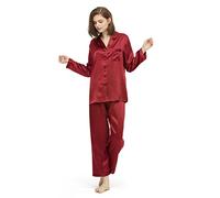 LILYSILK - Pigiama due pezzi - Maniche lunghe - Donna Claret XL/46