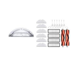 LILYY 1 Pz Per Mijia 1C Sostituzione Elettricamente Controllato Serbatoio & 1 Set Spazzola Principale Spazzola Laterale Kit Filtri Hepa