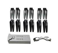 LILYY Accessori per droni 4D-F10 F10 GPS Antenna Drone RC Drone Pezzi di Ricambio Cavo di Ricarica della Batteria elica Lame Ali di Foglia d'Acero Prop Facile da installare(GPS Battery Set)