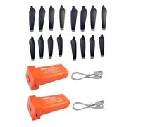 LILYY Accessori per droni LYZRC L800 pro2 Quadcopter Elica Blade L800 PRO 2 Rc Drone Batteria Parti Kit Facile da installare(2orange Battery Kit)