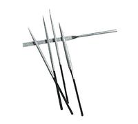 Lima diamantata - 10 lime ad ago rivestite con grana diamantata da 100 - ideale per la lavorazione di materiali duri come acciaio, vetro o ceramica