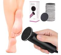 Lima elettrica per piedi e rimozione calli, strumenti professionali per pedicure per secchi, calli, pelle morta, screpolata, dura, dotata di 60 dischi di carta vetrata