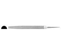 Lima meccanica a mezza canna, acciaio al carbonio, impugnatura ergonomica, ideale per sgrossatura e finitura di superfici metalliche.