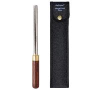 Lima per incoronazione dei tasti della chitarra, con manico quadrato in legno, bordi piccoli, medi e grandi, per riparazione chitarra, liutaio, chitarra, coronazione, lima, media, larga, 3 bordi,