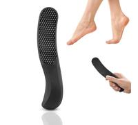 Lima per piedi in nano-vetro, per rimuovere calli e pelle dura, con manico, lima per piedi con punti di macinazione a livello nano, resistente, per rimuovere la pelle morta e bagnata (nero)