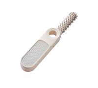 Lima per piedi, scrubber multiuso, 2 in 1, strumento per pedicure per la cura dei piedi a casa (bianco crema)