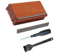 Lima per smussatura dei tasti multi strumento con 3 impostazioni angolari per una cura efficace dei tasti e un'esperienza di suono fluida sulle chitarre (marrone)