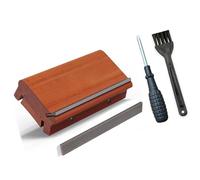 Lima per tasti per chitarra, con 3 angoli regolabili, struttura in legno per vestire efficacemente i tasti su chitarre, bassi, ukulele, strumento di finitura del bordo del collo della chitarra