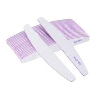 Lima per unghie, 20 Pezzi Lima unghie Professionale a Doppia Faccia Riutilizzabile 100/180 Grana per Uso Domestico e Salone, Gomma,Carta,Vetro, Bianco