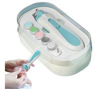 Lima per unghie elettrica per bambini, con luce LED, 13,7 x 3,8 cm, kit manicure con batterie anti-forching, per neonati, bambini e ragazze, uso quotidiano, viaggi, cura delle unghie, design e
