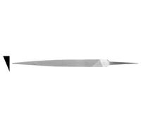 Lima piatta sottile meccanica, acciaio temperato, bordo dritto, ideale per affilare e modellare chiavi e parti metalliche.