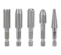 Lima Rotativa Acciaio FOR Intaglio e per scultura Lima Rotativa(5pcs) | Design FOR efficiente, rimozione materiale rapida, finitura liscia su metalli teneri e , gambo esagonale