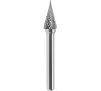 Lima rotativa hm coninca a punta incrociato 16x25 mm gambo 6 Fervi m16dc6