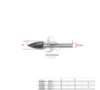 LIME ROTATIVE IN METALLO DURO TAGLIO INCROCIATO HM6 MM 12 ART. 426MD/F12